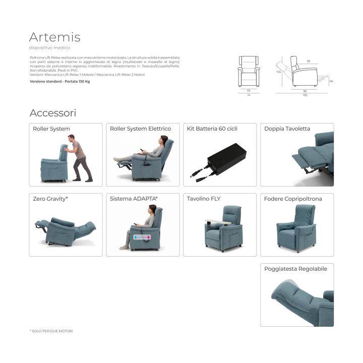 POLTRONA RELAX E ELEVATÓRIA ARTEMIS