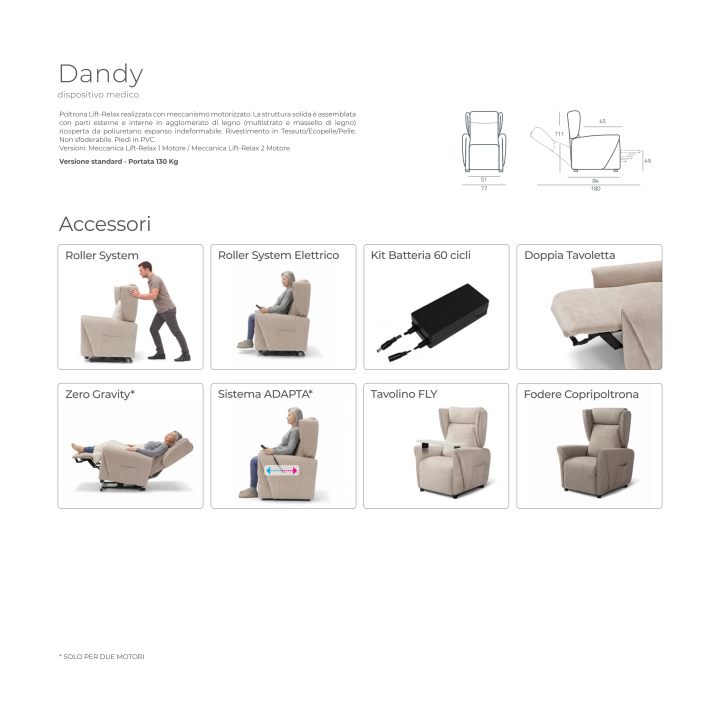 POLTRONA RELAX E ELEVATÓRIA DANDY