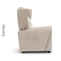 Poltrona Dandy — vista lateral